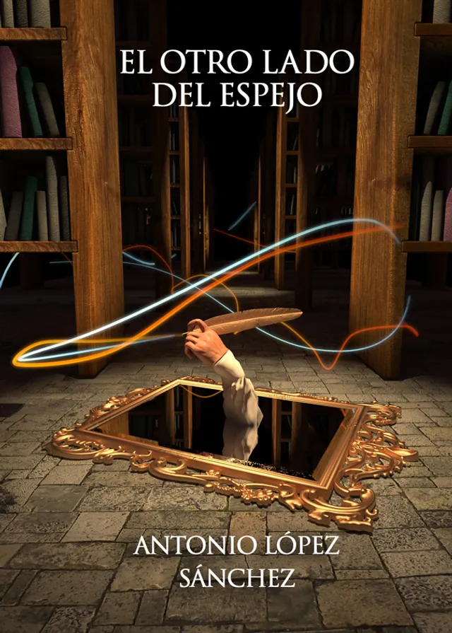 Cubierta de El otro lado del espejo, ilustrada por Rainel Cabarroi