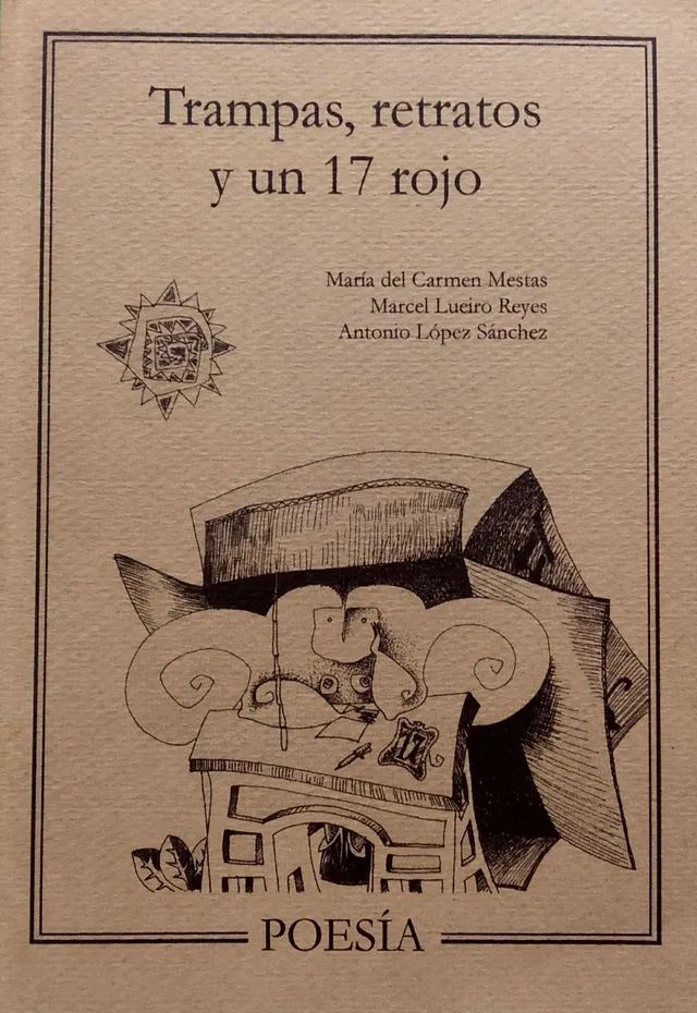 Cubierta de Trampas, retratos y un 17 rojo, ilustrada por Juan Carlos García