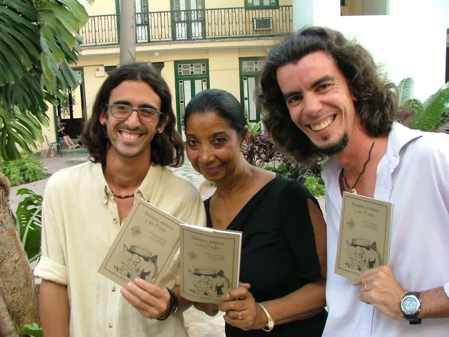 Antonio López Sánchez con María del Carmen Mestas y Marcel Luerio